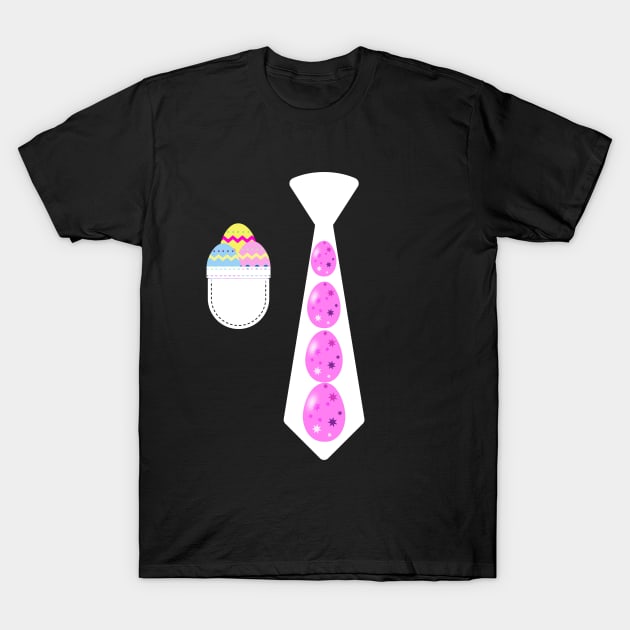 Easter egg tie funny Easter tie costume with suit pocket Easter enthusiasts T-Shirt by Artstastic